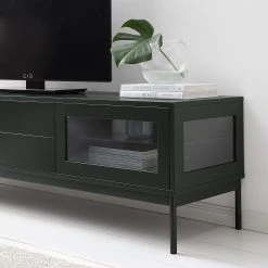 Studio Copenhagen TV-Lowboard Exhall - Glas - Graugrün -Wohnzimmermöbel boutique en ligne 1000218349 210420 14243500015 DETAILS P000000001000218349