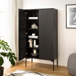 Studio Copenhagen Highboard Dowland - Echtholzfurnier - Eiche Schwarz 24 Studio Copenhagen Highboard Dowland - Echtholzfurnier - Eiche Schwarz -Wohnzimmermöbel boutique en ligne 1000218356 210311 08052500013 MOOD DETAILS P000000001000218356 mood