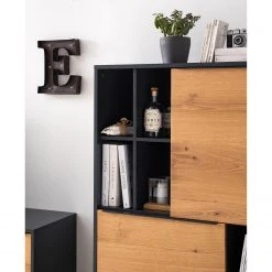 Red Living Highboard Barview - Echtholzfurnier - Eiche / Anthrazit -Wohnzimmermöbel boutique en ligne 1000218365 210413 12581900024 DETAILS P000000001000218365