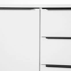 Fredriks Sideboard White Hall II - Matt Weiß / Schwarz -Wohnzimmermöbel boutique en ligne 1000218367 210420 13405500006 DETAILS P000000001000218367