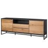 Red Living Sideboard Barview II - Echtholzfurnier - Eiche / Anthrazit