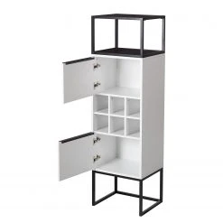 Fredriks Schrank White Hall II - Matt Weiß / Schwarz -Wohnzimmermöbel boutique en ligne 1000218376 210303 09052000003 DETAILS P000000001000218376