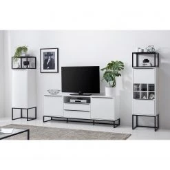 Fredriks Schrank White Hall II - Matt Weiß / Schwarz -Wohnzimmermöbel boutique en ligne 1000218376 210316 08061400017 MOOD DETAILS P000000001000218376 mood