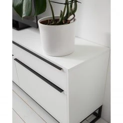 Fredriks Lowboard White Hall II - Matt Weiß / Schwarz -Wohnzimmermöbel boutique en ligne 1000218377 210316 08015600010 DETAILS P000000001000218377