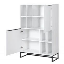Fredriks Highboard White Hall - Matt Weiß / Schwarz -Wohnzimmermöbel boutique en ligne 1000218378 210311 12364000003 DETAILS P000000001000218378