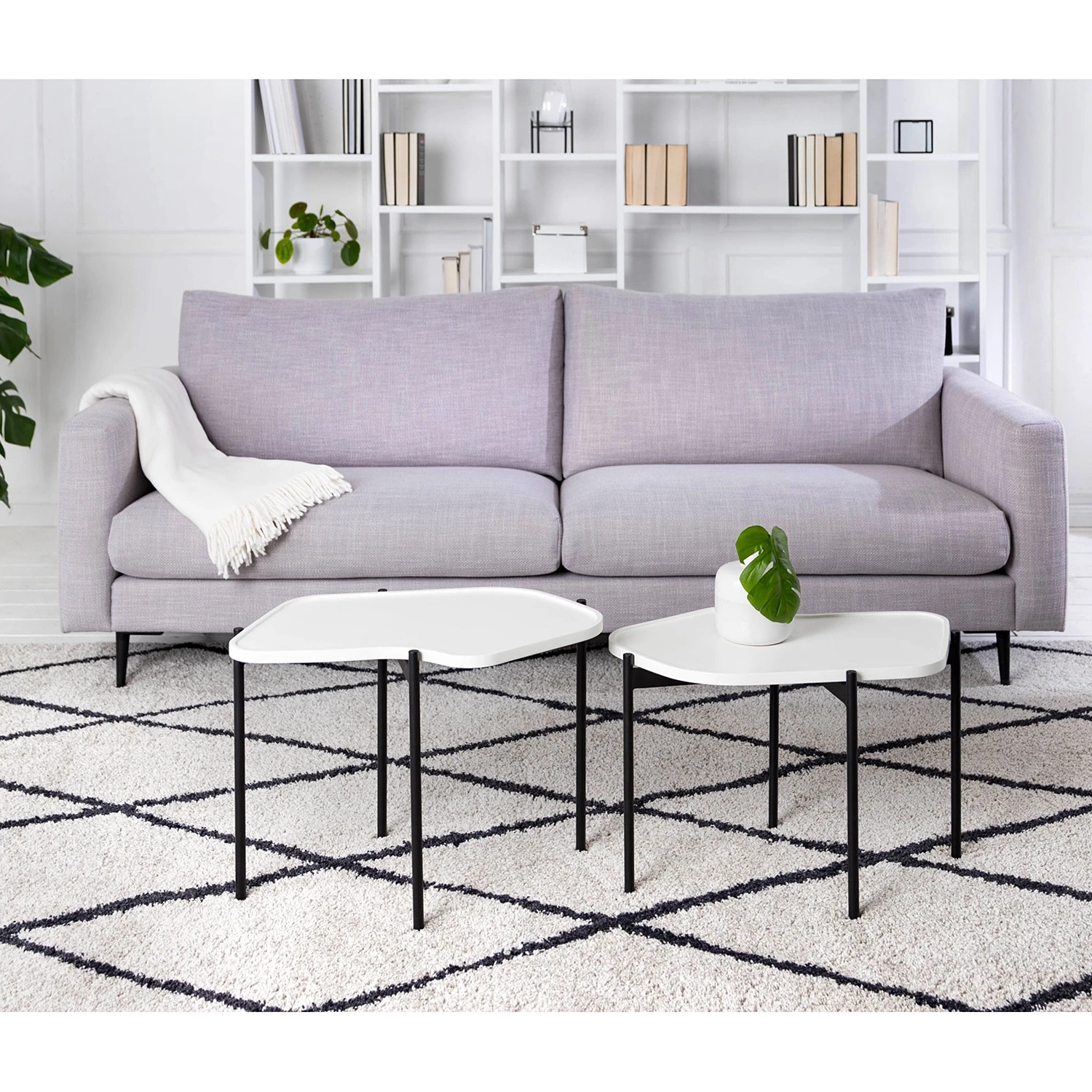 Red Living Beistelltisch Morand (2er-Set) - Weiß 2 Red Living Beistelltisch Morand (2er-Set) - Weiß – Bild 2