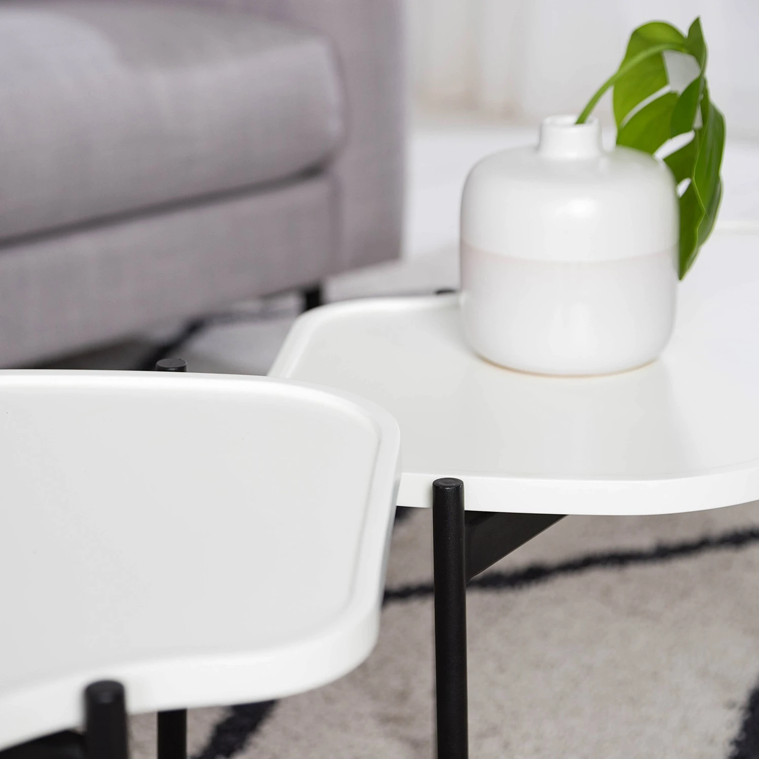 Red Living Beistelltisch Morand (2er-Set) - Weiß 8 Red Living Beistelltisch Morand (2er-Set) - Weiß – Bild 8