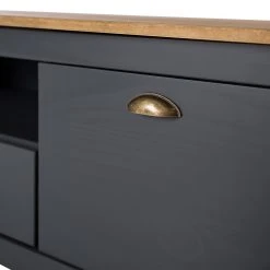 Maison Belfort TV-Lowboard Rivery II - Kiefer massiv - Anthrazit -Wohnzimmermöbel boutique en ligne 1000218461 220620 071 DETAILS P000000001000218461