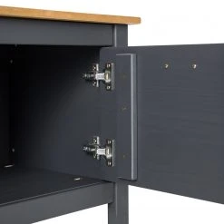 Maison Belfort TV-Lowboard Rivery II - Kiefer massiv - Anthrazit -Wohnzimmermöbel boutique en ligne 1000218461 220620 073 DETAILS P000000001000218461