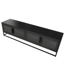 Ars manufacti TV-Lowboard Kayys - Glas / Metall - Schwarz -Wohnzimmermöbel boutique en ligne 1000219019 210330 15104500007 DETAILS P000000001000219019