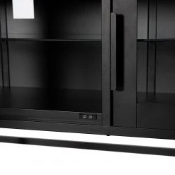 Ars manufacti TV-Lowboard Kayys - Glas / Metall - Schwarz -Wohnzimmermöbel boutique en ligne 1000219019 210330 15105100010 DETAILS P000000001000219019