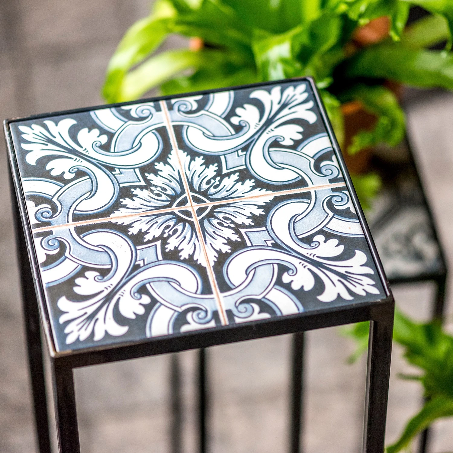 Red Living Beistelltisch Almaraz II - Keramik / Metall - Mehrfarbig / Schwarz - Höhe: 90 cm 3 Red Living Beistelltisch Almaraz II - Keramik / Metall - Mehrfarbig / Schwarz - Höhe: 90 cm – Bild 3