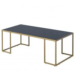 Loftscape Couchtisch Broomall II - Glas / Metall - Schwarz / Gold