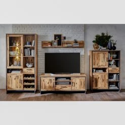 Ridgevalley Vitrinenschrank Priay - Inkl. Beleuchtung - Lärche Dekor / Graphit 11 Ridgevalley Vitrinenschrank Priay - Inkl. Beleuchtung - Lärche Dekor / Graphit -Wohnzimmermöbel boutique en ligne 1000220677 200819 06352700065 MOOD DETAILS P000000001000220677 mood