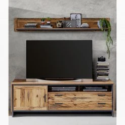 Ridgevalley Wohnwand Priay II (3-teilig) - Inkl. Beleuchtung - Lärche Dekor / Graphit -Wohnzimmermöbel boutique en ligne 1000221768 200831 14271800019 MOOD DETAILS P000000001000221768 mood