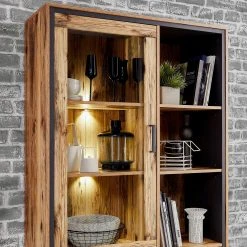 Ridgevalley Wohnwand Priay II (3-teilig) - Inkl. Beleuchtung - Lärche Dekor / Graphit -Wohnzimmermöbel boutique en ligne 1000221768 200831 14271800026 DETAILS P000000001000221768