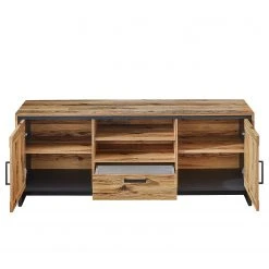 Ridgevalley Wohnwand Priay III (4-teilig) - Inkl. Beleuchtung - Lärche Dekor / Graphit -Wohnzimmermöbel boutique en ligne 1000221769 200831 14271800040 DETAILS P000000001000221769