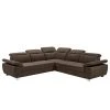 Fredriks Ecksofa Mayhill - Webstoff - Webstoff Roge: Espresso - Schlaffunktion davorstehend links