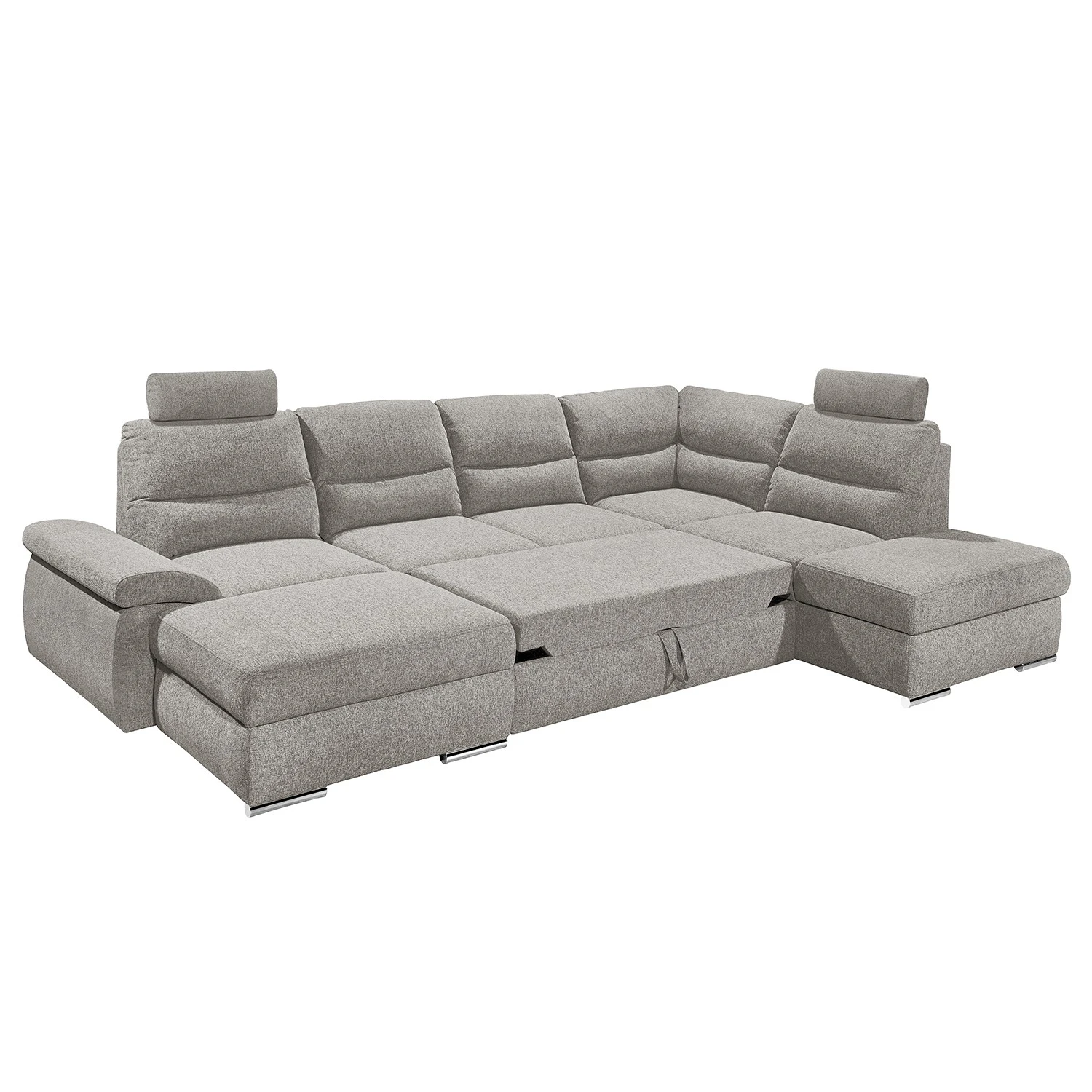 Fredriks Wohnlandschaft Caldwell - Webstoff - Webstoff Roge: Silber - Ottomane davorstehend rechts 5 Fredriks Wohnlandschaft Caldwell - Webstoff - Webstoff Roge: Silber - Ottomane davorstehend rechts – Bild 5