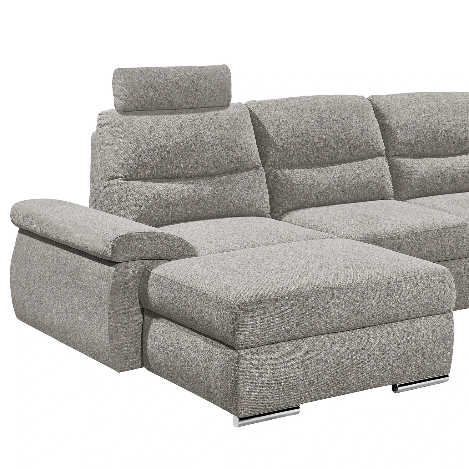 Fredriks Wohnlandschaft Caldwell - Webstoff - Webstoff Roge: Silber - Ottomane davorstehend rechts 8 Fredriks Wohnlandschaft Caldwell - Webstoff - Webstoff Roge: Silber - Ottomane davorstehend rechts – Bild 8