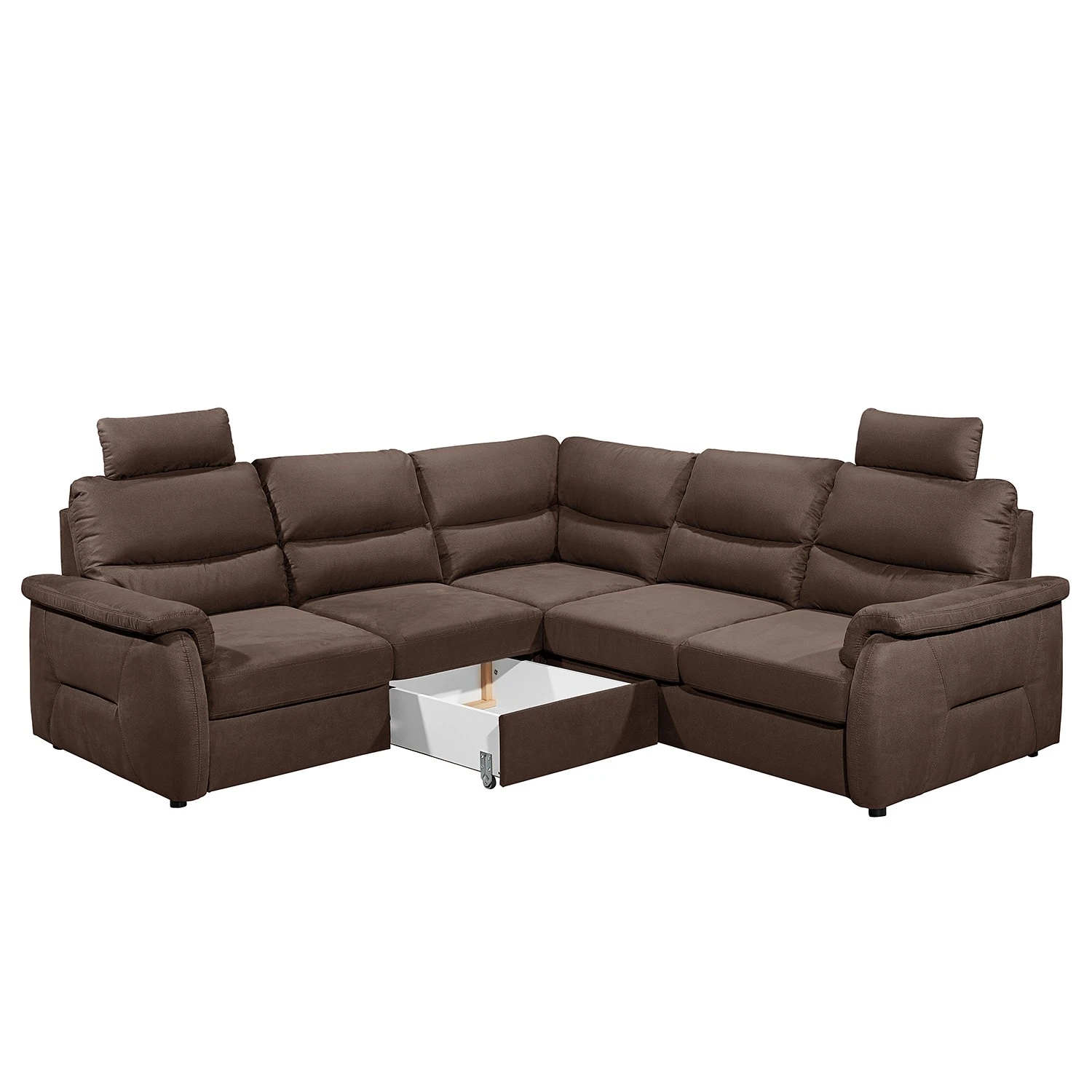 Fredriks Ecksofa Gladwin - Microfaser Zari: Espresso - Schlaffunktion davorstehend rechts 8 Fredriks Ecksofa Gladwin - Microfaser Zari: Espresso - Schlaffunktion davorstehend rechts – Bild 8