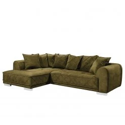 Fredriks Ecksofa Upland - Microfaser - Microfaser Salvo: Olivgrün