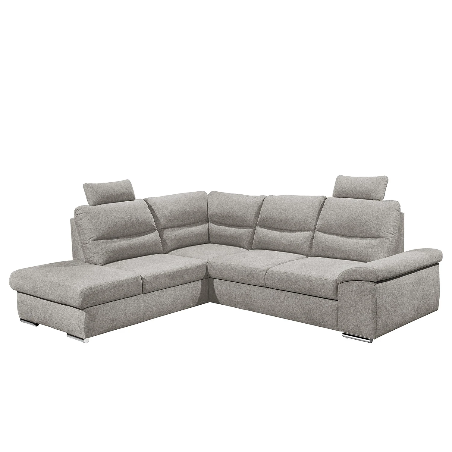 Fredriks Ecksofa Caldwell - Webstoff - Webstoff Roge: Silber - Ottomane davorstehend links 1 Fredriks Ecksofa Caldwell - Webstoff - Webstoff Roge: Silber - Ottomane davorstehend links