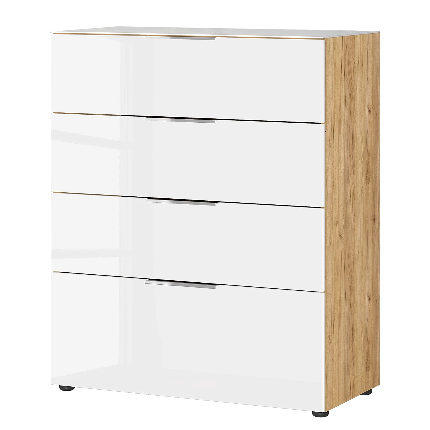 Germania Kommode Oakland I - Glas - Weiß / Eiche Navarra Dekor 1 Germania Kommode Oakland I - Glas - Weiß / Eiche Navarra Dekor
