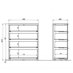 Germania Kommode Oakland I - Glas - Weiß / Eiche Navarra Dekor 11 Germania Kommode Oakland I - Glas - Weiß / Eiche Navarra Dekor -Wohnzimmermöbel boutique en ligne 1000223278 200826 06233300016 SKETCH DETAILS P000000001000223278 sketch