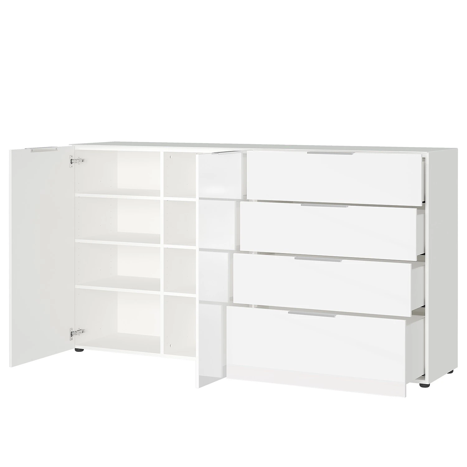 Germania Sideboard Oakland II - Glas - Weiß 5 Germania Sideboard Oakland II - Glas - Weiß – Bild 5