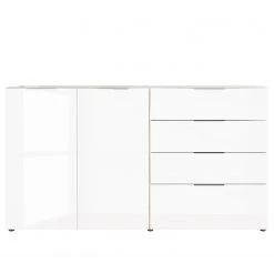 Germania Sideboard Oakland II - Glas - Weiß / Eiche Navarra Dekor -Wohnzimmermöbel boutique en ligne 1000223287 200826 06243400085 DETAILS P000000001000223287