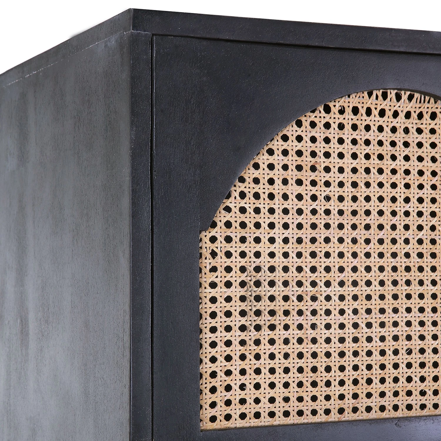 Red Living Schrank Mokena - Wiener Geflecht / Mango massiv - Natur / Mango Schwarz 4 Red Living Schrank Mokena - Wiener Geflecht / Mango massiv - Natur / Mango Schwarz – Bild 4