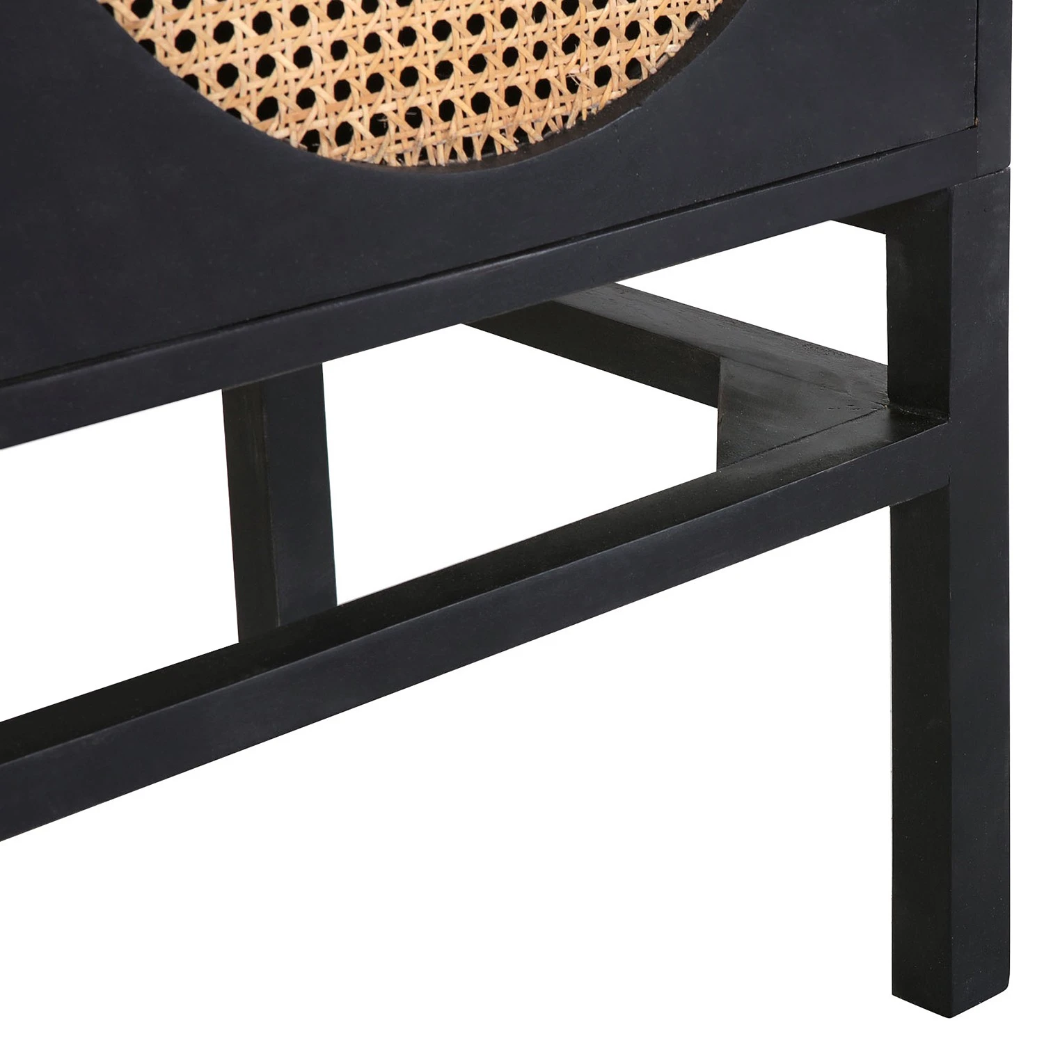 Red Living Schrank Mokena - Wiener Geflecht / Mango massiv - Natur / Mango Schwarz 5 Red Living Schrank Mokena - Wiener Geflecht / Mango massiv - Natur / Mango Schwarz – Bild 5