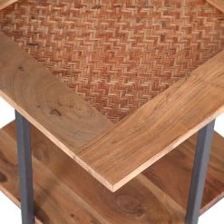 Ars manufacti Beistelltisch Leyma (2er-Set) - Rattan / Akazie massiv - Akazie / Anthrazit -Wohnzimmermöbel boutique en ligne 1000223478 200826 12354300048 DETAILS P000000001000223478