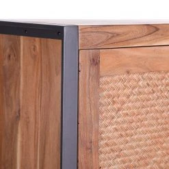 Ars manufacti TV-Lowboard Leyma - Rattan / Akazie massiv - Akazie / Anthrazit -Wohnzimmermöbel boutique en ligne 1000223492 200826 12360300067 DETAILS P000000001000223492