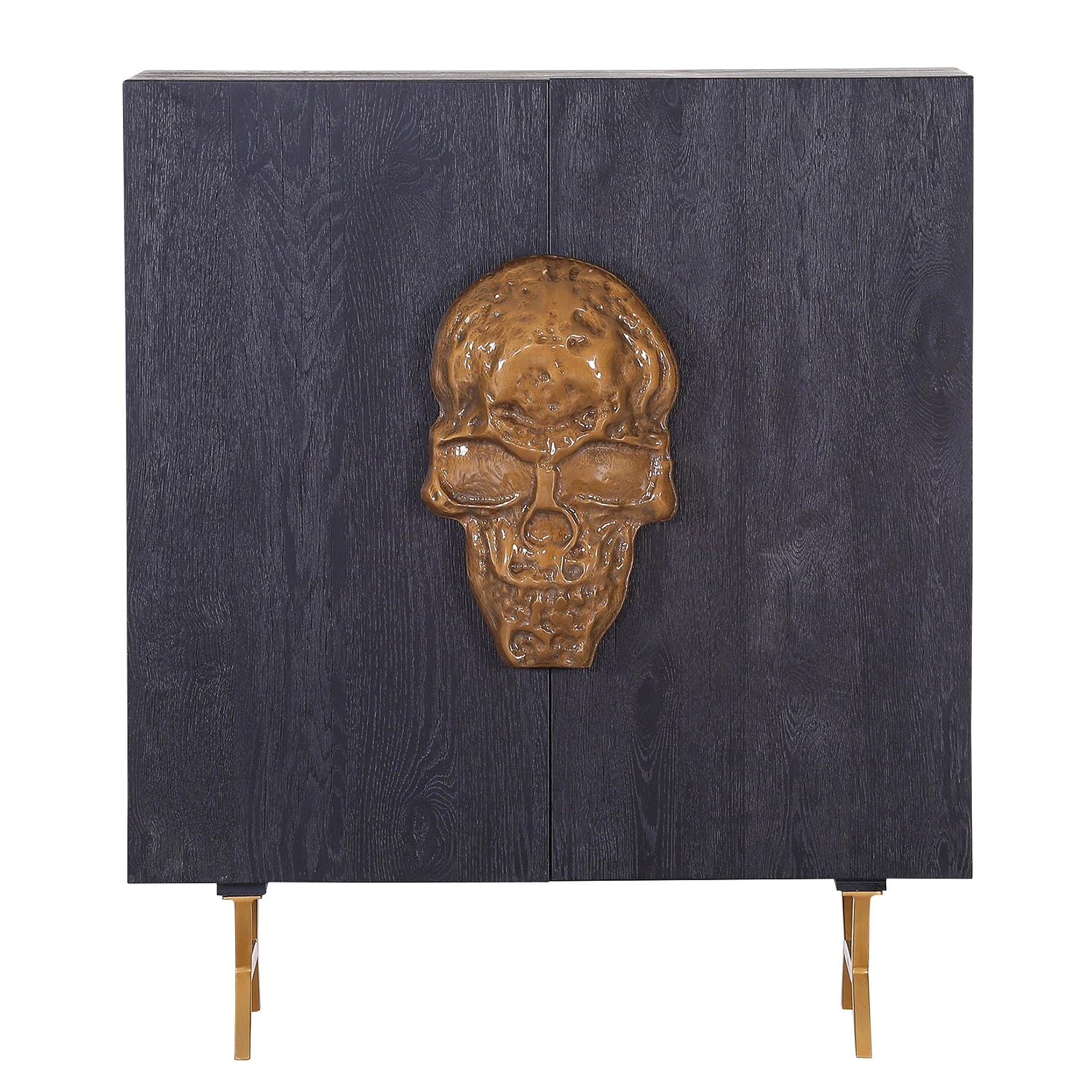 Red Living Kommode Worland I - Echtholzfurnier / Metall - Eiche Schwarz / Gold 3 Red Living Kommode Worland I - Echtholzfurnier / Metall - Eiche Schwarz / Gold – Bild 3