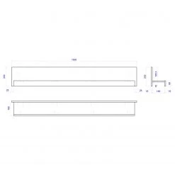 Red Living Wandboard Buzan - Altholz Dekor / Anthrazit -Wohnzimmermöbel boutique en ligne 1000223906 210202 14162000001 SKETCH DETAILS P000000001000223906 sketch