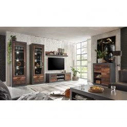 Red Living Standvitrine Buzan - Altholz Dekor / Anthrazit -Wohnzimmermöbel boutique en ligne 1000223909 200828 15395900029 MOOD DETAILS P000000001000223909 mood