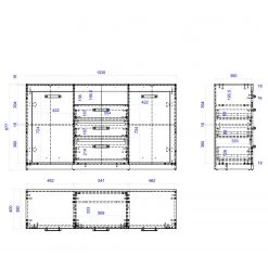 Red Living Sideboard Buzan - Altholz Dekor / Anthrazit -Wohnzimmermöbel boutique en ligne 1000223919 210202 14163000006 SKETCH DETAILS P000000001000223919 sketch