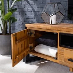 Ars manufacti TV-Lowboard Urban Industry II - Akazie teilmassiv / Metall - Akazie / Schwarz -Wohnzimmermöbel boutique en ligne 1000224206 220118 085457000034 DETAILS P000000001000224206