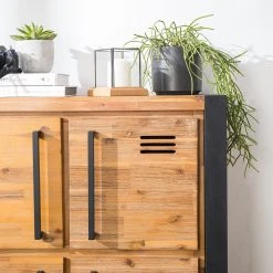 Ars manufacti Higboard Urban Industry I - Akazie teilmassiv / Metall - Akazie / Schwarz -Wohnzimmermöbel boutique en ligne 1000224212 220729 046 DETAILS P000000001000224212