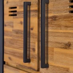 Ars manufacti Higboard Urban Industry I - Akazie teilmassiv / Metall - Akazie / Schwarz -Wohnzimmermöbel boutique en ligne 1000224212 220729 070 DETAILS P000000001000224212