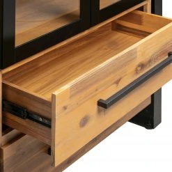 Ars manufacti Vitrinenschrank Urban Industry - Akazie teilmassiv / Metall - Akazie / Schwarz -Wohnzimmermöbel boutique en ligne 1000224217 210715 13172500012 DETAILS P000000001000224217