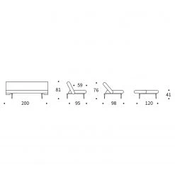 Innovation Möbel Schlafsofa Unfurl II - Webstoff - Stoff Flashtex: Light Grey -Wohnzimmermöbel boutique en ligne 1000224427 200928 18504900058 SKETCH DETAILS P000000001000224427 sketch