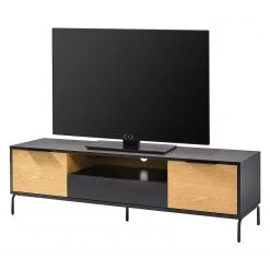 Norrwood TV-Lowboard Ceduna II - Matt Schwarz / Eiche