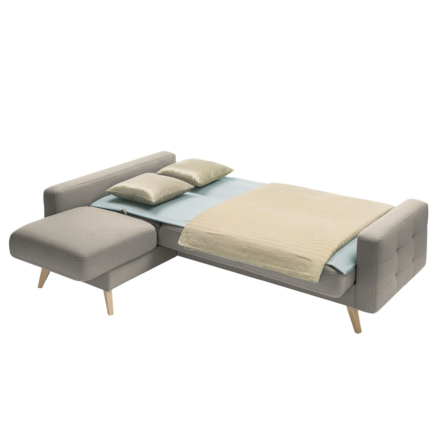 Fredriks Ecksofa Cropwell - Webstoff - Webstoff Ramse: Hellbraun - Longchair davorstehend links 3 Fredriks Ecksofa Cropwell - Webstoff - Webstoff Ramse: Hellbraun - Longchair davorstehend links – Bild 3