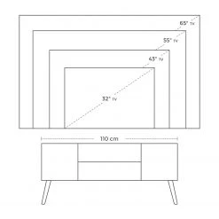 Red Living TV-Lowboard Hickling I - Braun / Gummibaum -Wohnzimmermöbel boutique en ligne 1000225810 200914 06115600021 SKETCH DETAILS P000000001000225810 sketch