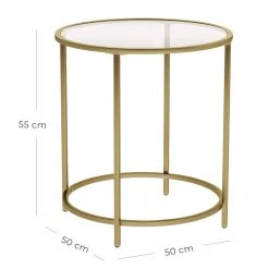 Red Living Beistelltisch Poygan - Glas / Metall - Gold -Wohnzimmermöbel boutique en ligne 1000225813 200914 06121400040 SKETCH DETAILS P000000001000225813 sketch