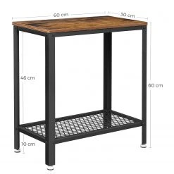 Red Living Beistelltisch Morristown V - Braun / Schwarz -Wohnzimmermöbel boutique en ligne 1000225818 200914 06124000079 SKETCH DETAILS P000000001000225818 sketch