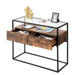 Red Living Konsolentisch Cottage Hill - Glas / Metall - Braun / Schwarz -Wohnzimmermöbel boutique en ligne 1000225819 200914 06124300083 DETAILS P000000001000225819